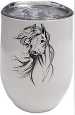 Wine Tumbler White Horse