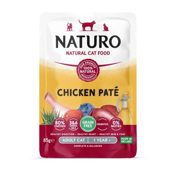 NATURO CAT ADULT CHICK PATE POUCH 85G