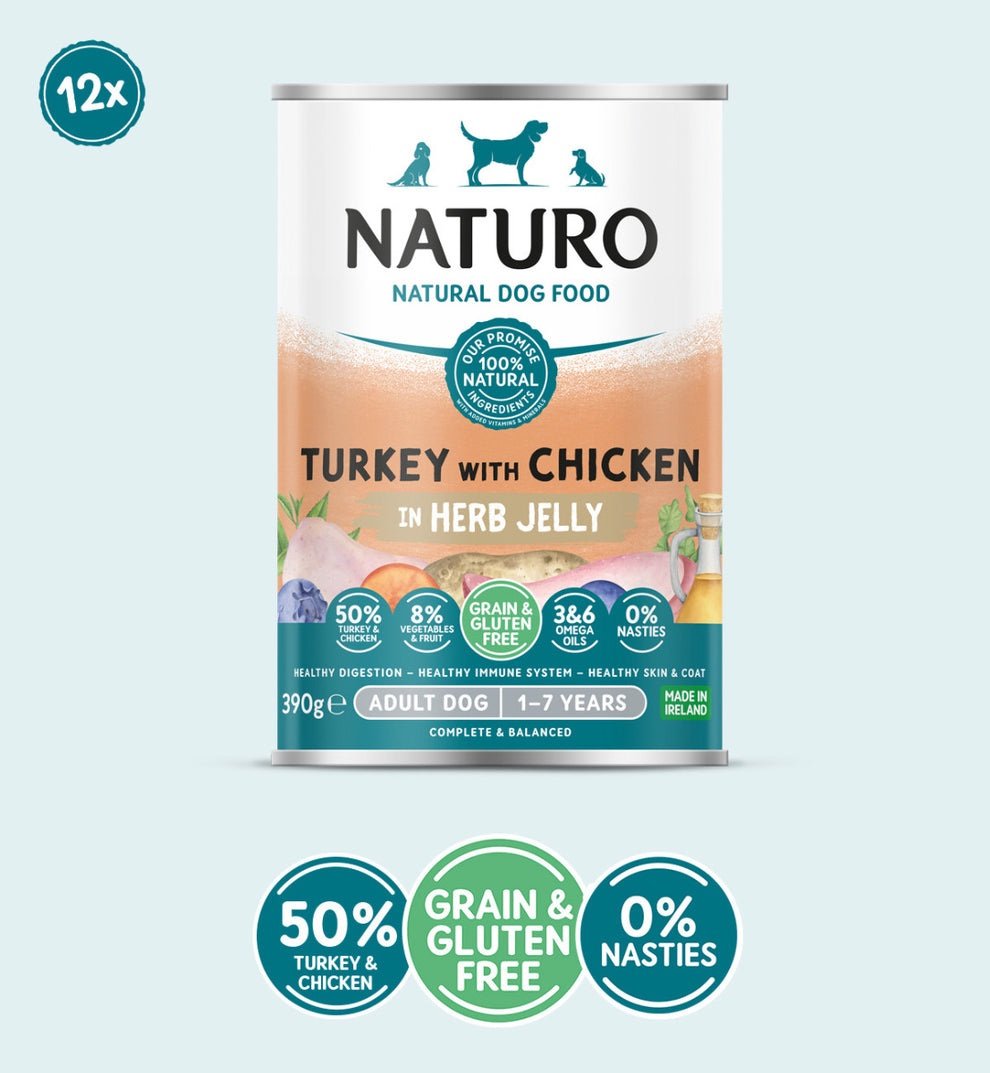 NATURO GRAIN & GLUTEN FREE TURKEY & HERB 390G