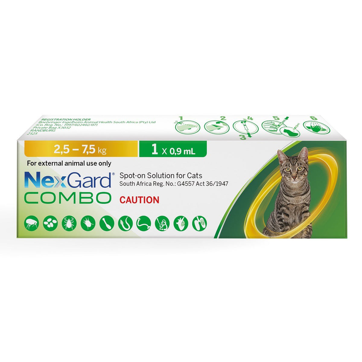 NEXGARD COMBO CAT SPOT ON 2.5-7.5KG