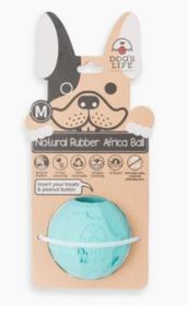 Dogs Life Natural Rubber (L) Turquoise Dog Toy