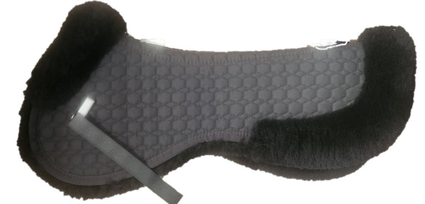 Full Black Sheepskin Mattes Pad With Trim