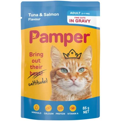 PAMPER SALMON & TUNA SINGLE (85G)