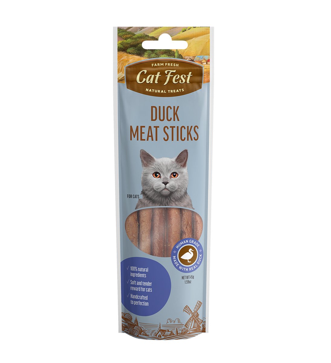 Pet Fest Cat Duck Meat Sticks 45g
