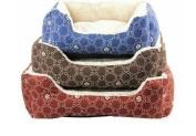 Square Dog Bed Wine Red 25"