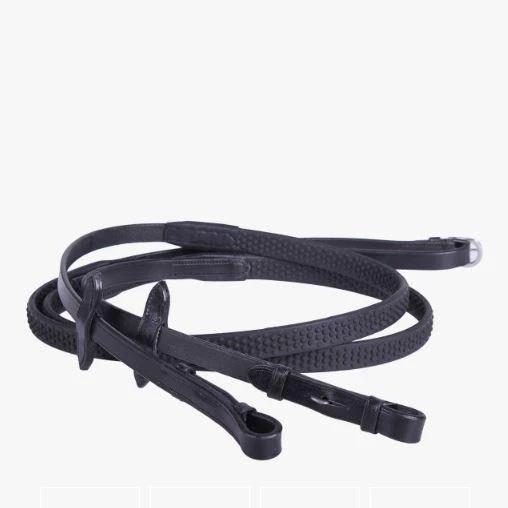 Full Black Rubber Reins.