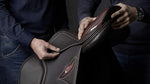 17" BLACK DOUBLE LEATHER CA FORWARD FLAP