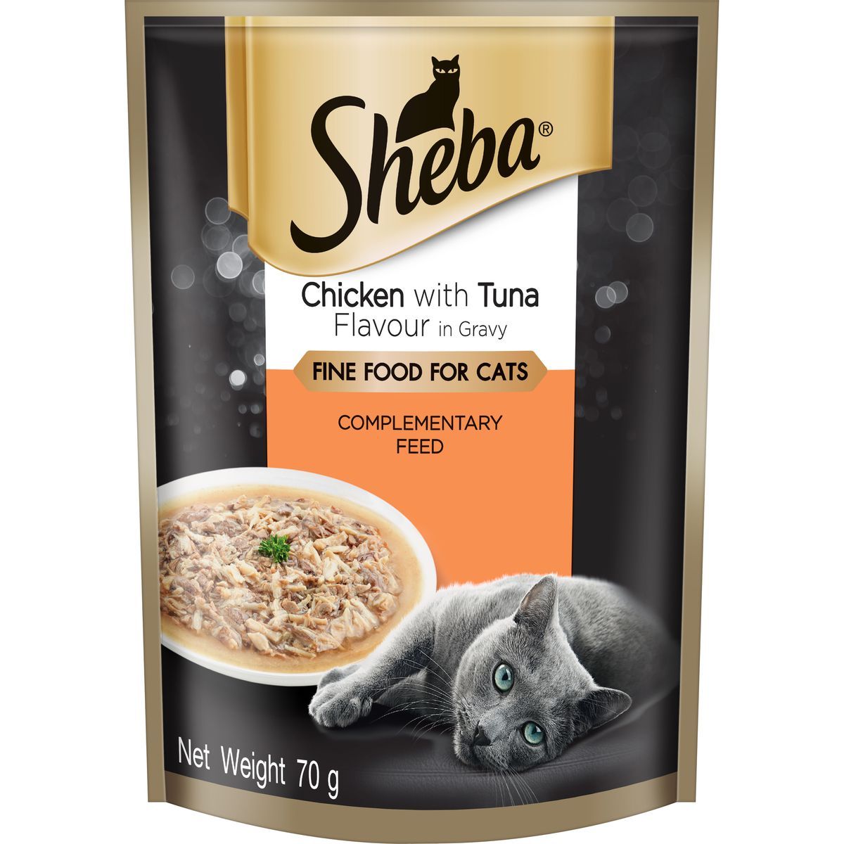 Sheba Chicken & Tuna In Gravy Pouch 70g