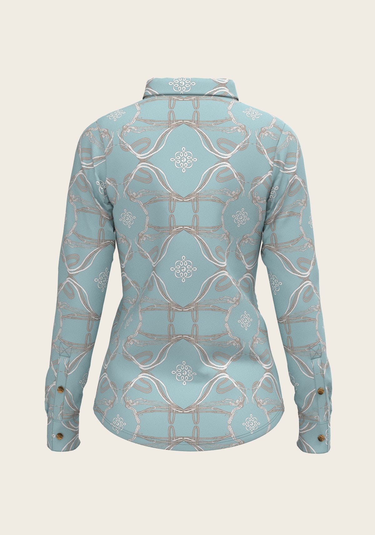 Espoir Everyday Button Shirt Long Sleeve  Roped Bridle  Blue