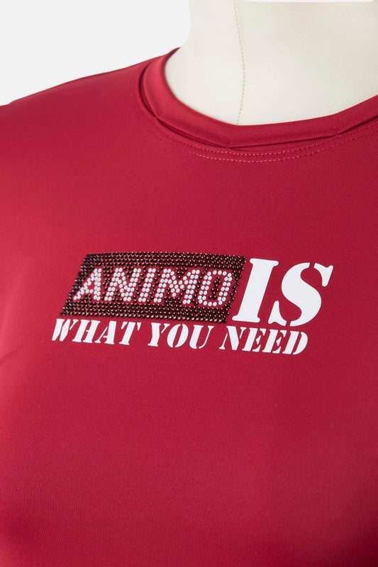 Animo T-Shirt Fray Cranberry