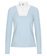 New Center Line Competition Long Sleeve Polo Mesh - Astro Blue / White