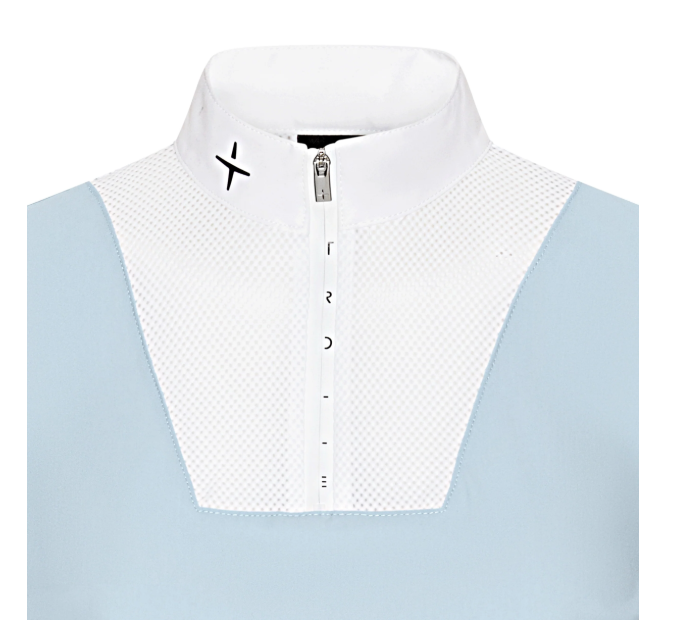New Center Line Competition Long Sleeve Polo Mesh - Astro Blue / White