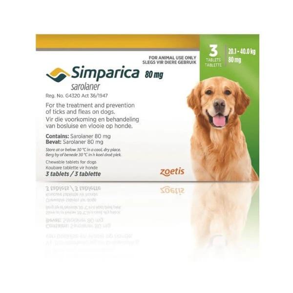 SIMPARICA TAB 80MG X 3 (20.1-40KG)