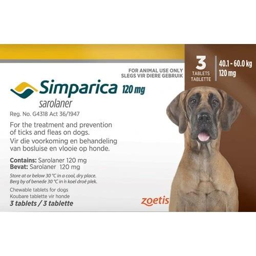 SIMPARICA TAB 120MG X 3 (40.1-60KG)