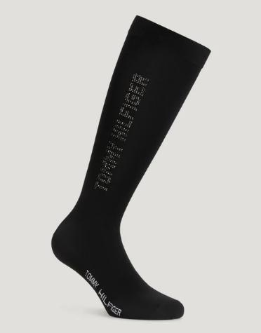TH FONTANA RHINESTONE SOCKS BLK
