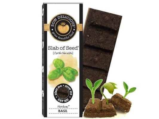 Sow Delicious - Basil slab of seed