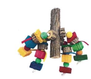 Bird Sekelbos Mega Perch W/Blocks & Bells