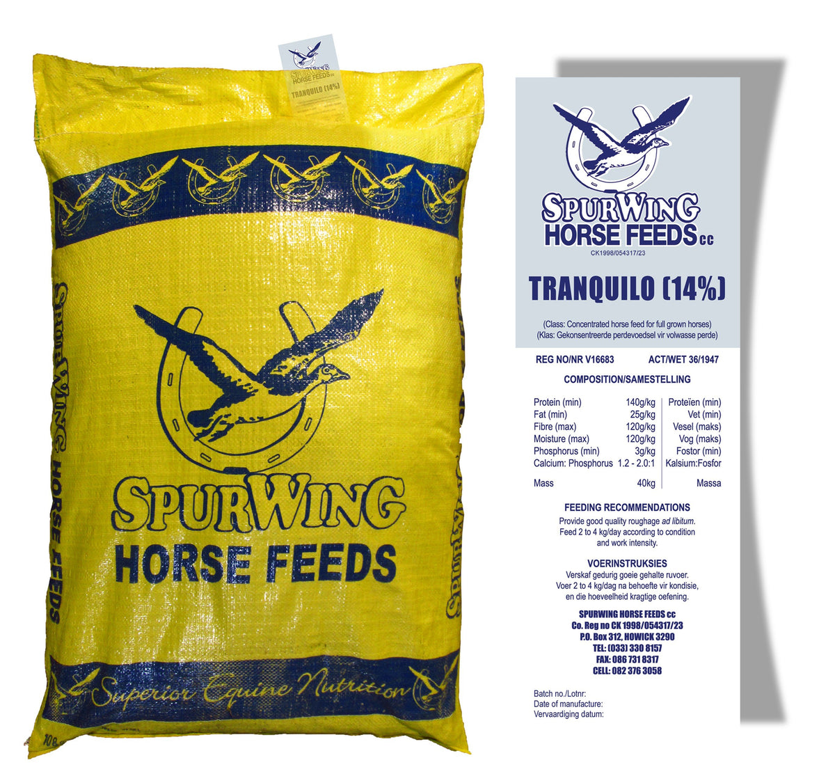Spurwing Tranquilo Meal40kg