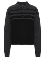 TROLLE BLK/GREY CASH/WOOL POLO SWEATER