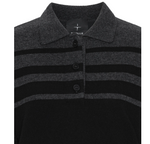 TROLLE BLK/GREY CASH/WOOL POLO SWEATER
