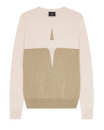 TC ROSA CASHMERE & WOOL STAR LOGO CREW SWEATER