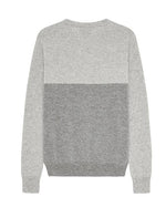 TC GREY CASHMERE & WOOL STAR LOGO SWEATER
