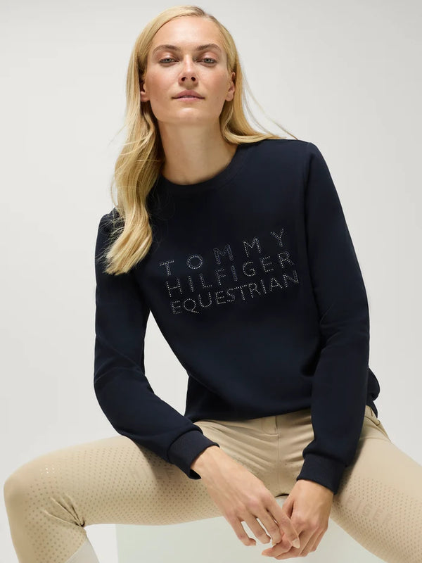 TH BELAIR RHINESTONE PULLOVER NAVY