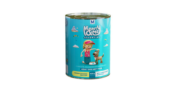 MONTY & ME ESS DOG 420G TIN CHICKEN
