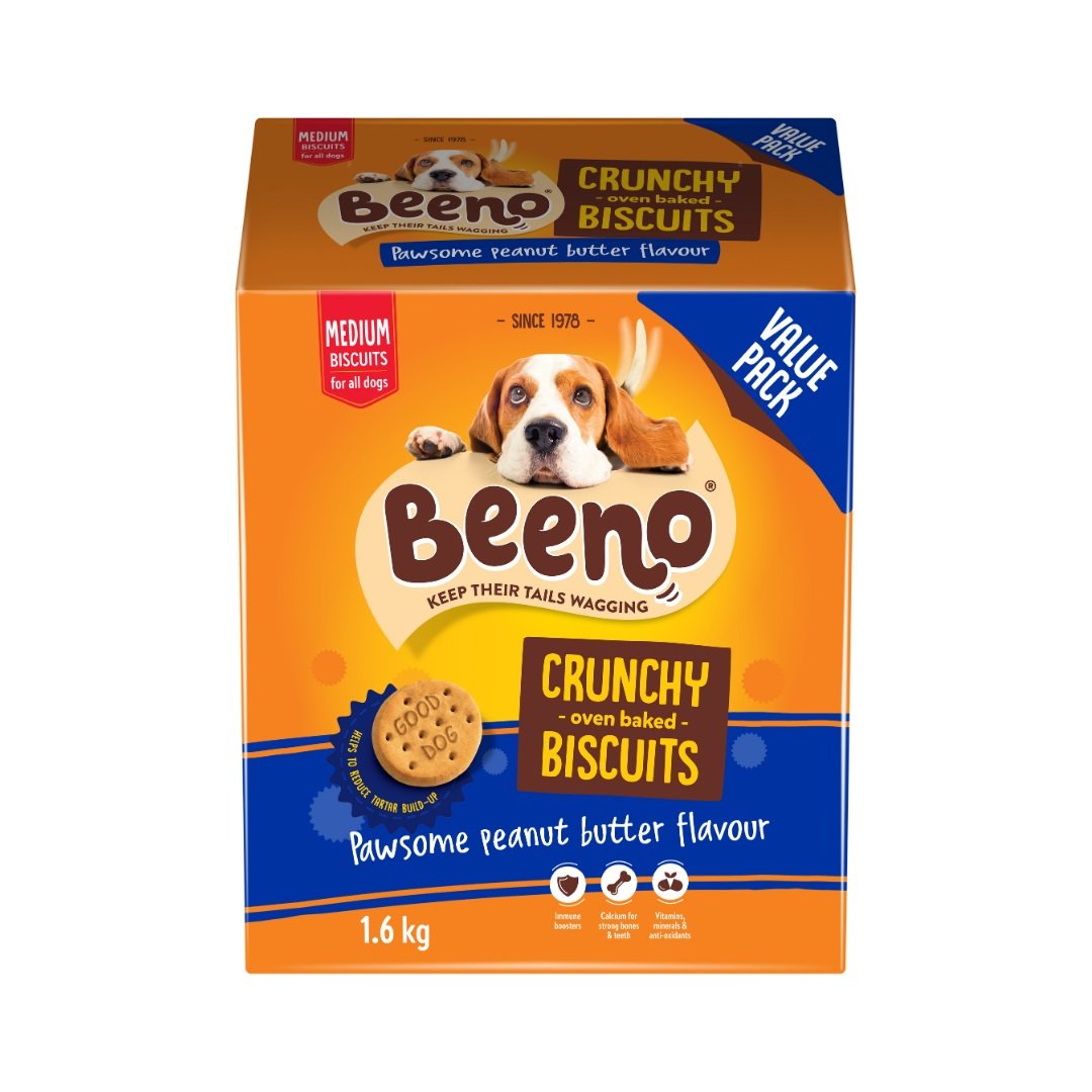 BEENO PAWSOME PEANUT BUTTER BISCUITS 1.6KG