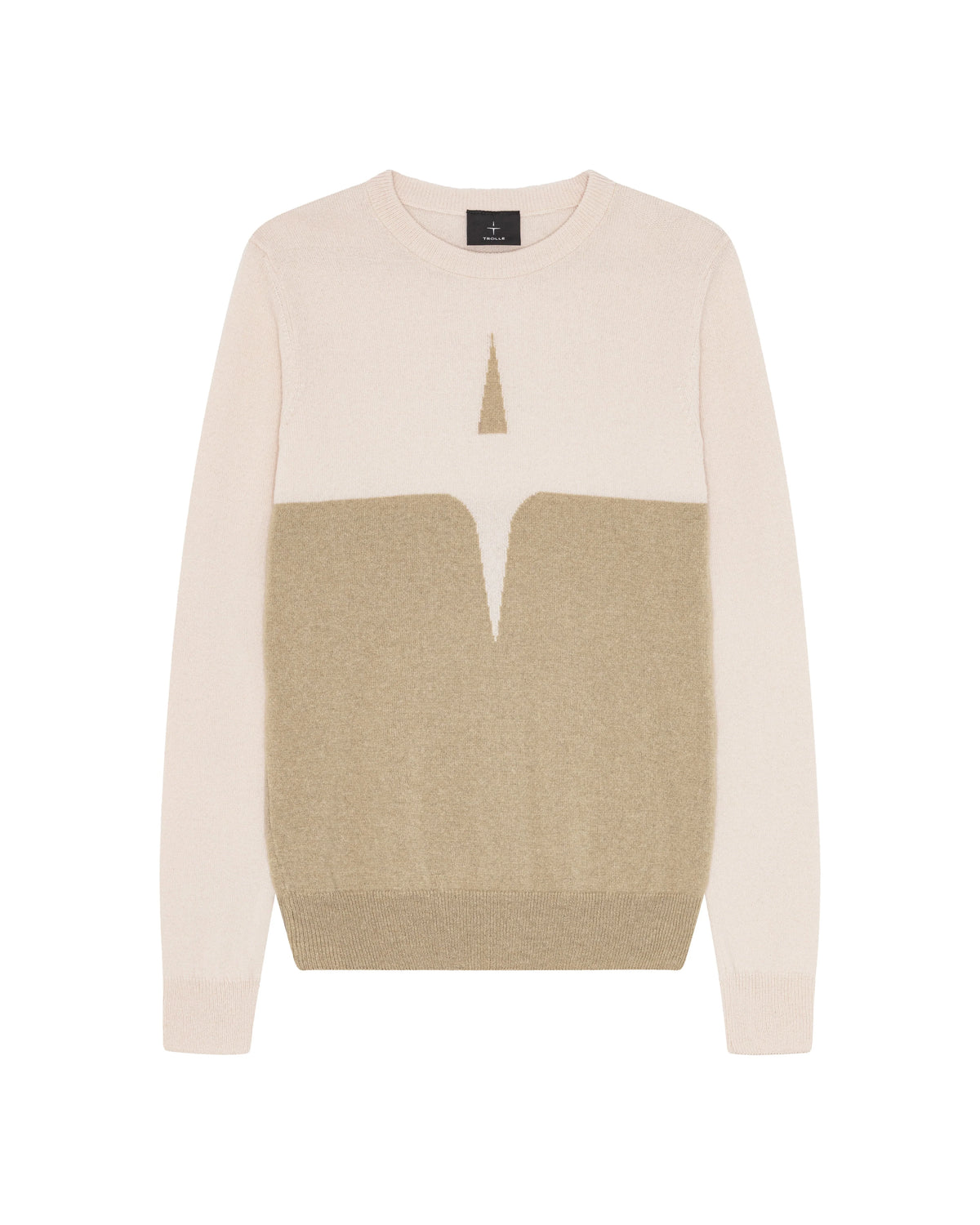 TROLLE ROSA CASHMERE & WOOL STAR LOGO CREW SWEATER