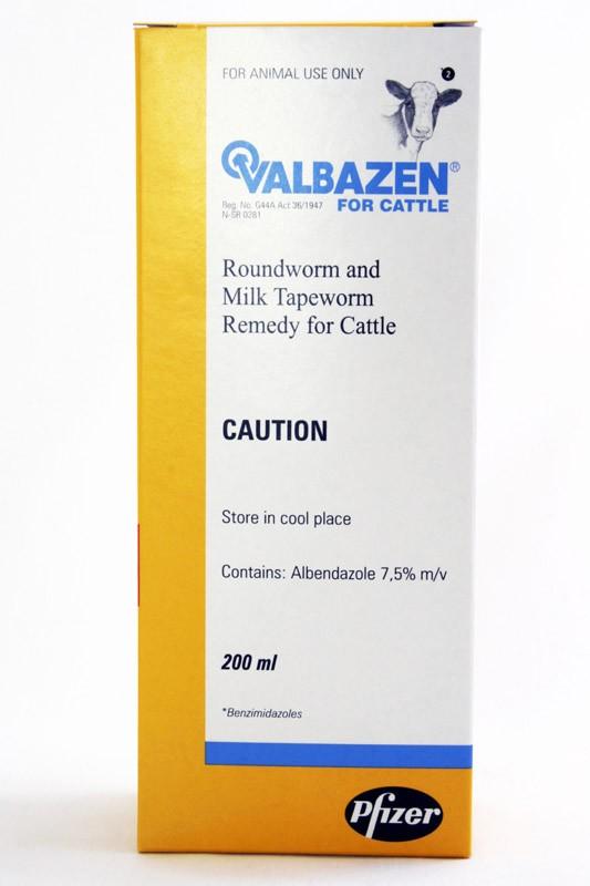 VALBAZEN CATTLE DEWORMER 200ML