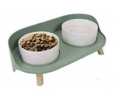 Altitude Double Raised Pet Bowl Green