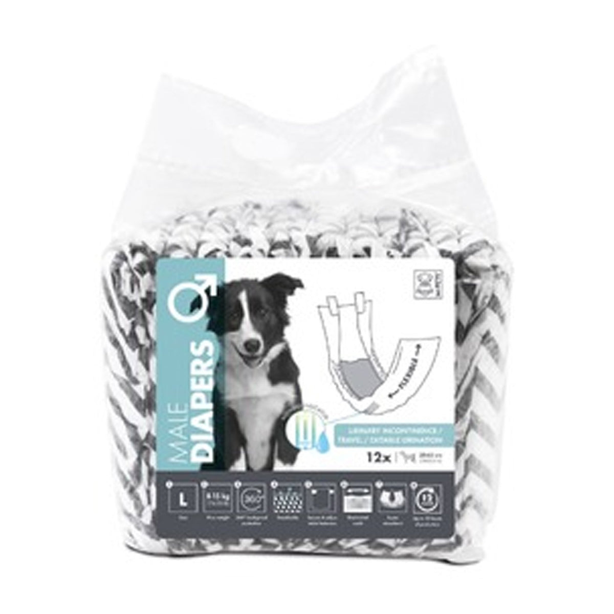 M-PETS MALE DIAPERS LRG