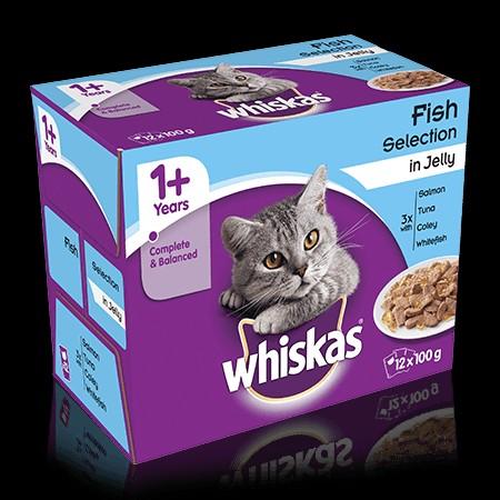 Whiskas Fish Selection In Jelly 12 X 85G