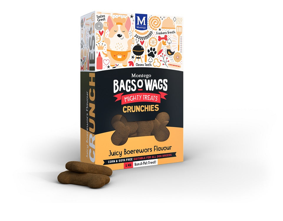 Montego Bags O' Wags - Crunchies Boerewors Dog Treats